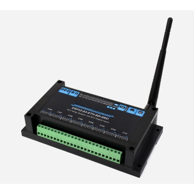 Esp32 Wifi Bluetooth Module - ESP32‑S3 Endüstriyel 8 Kanallı Ağ Röle