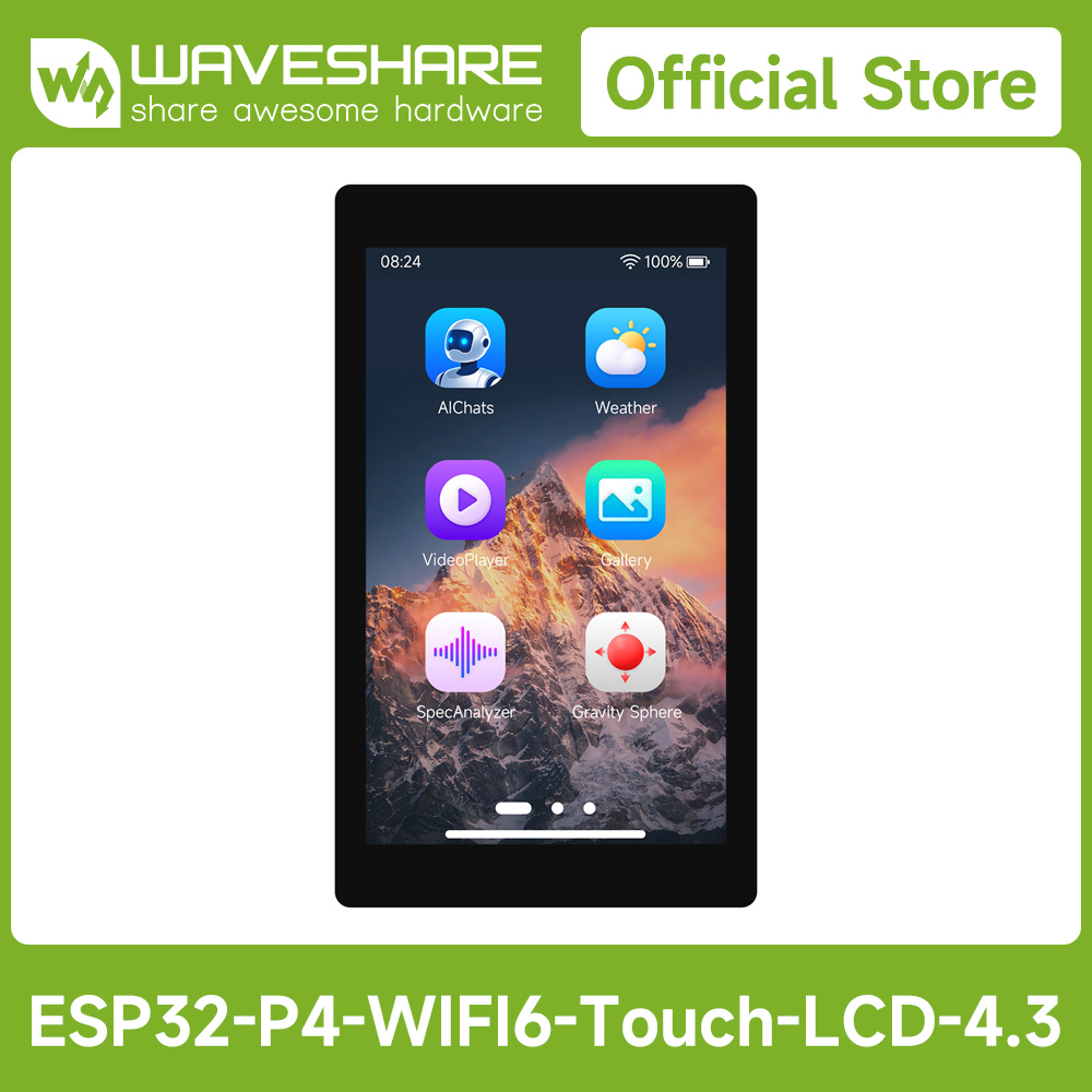 Waveshare ESP32-P4-WIFI6 4,3 i - Esp32 P4 incelemesi ve fiyatı